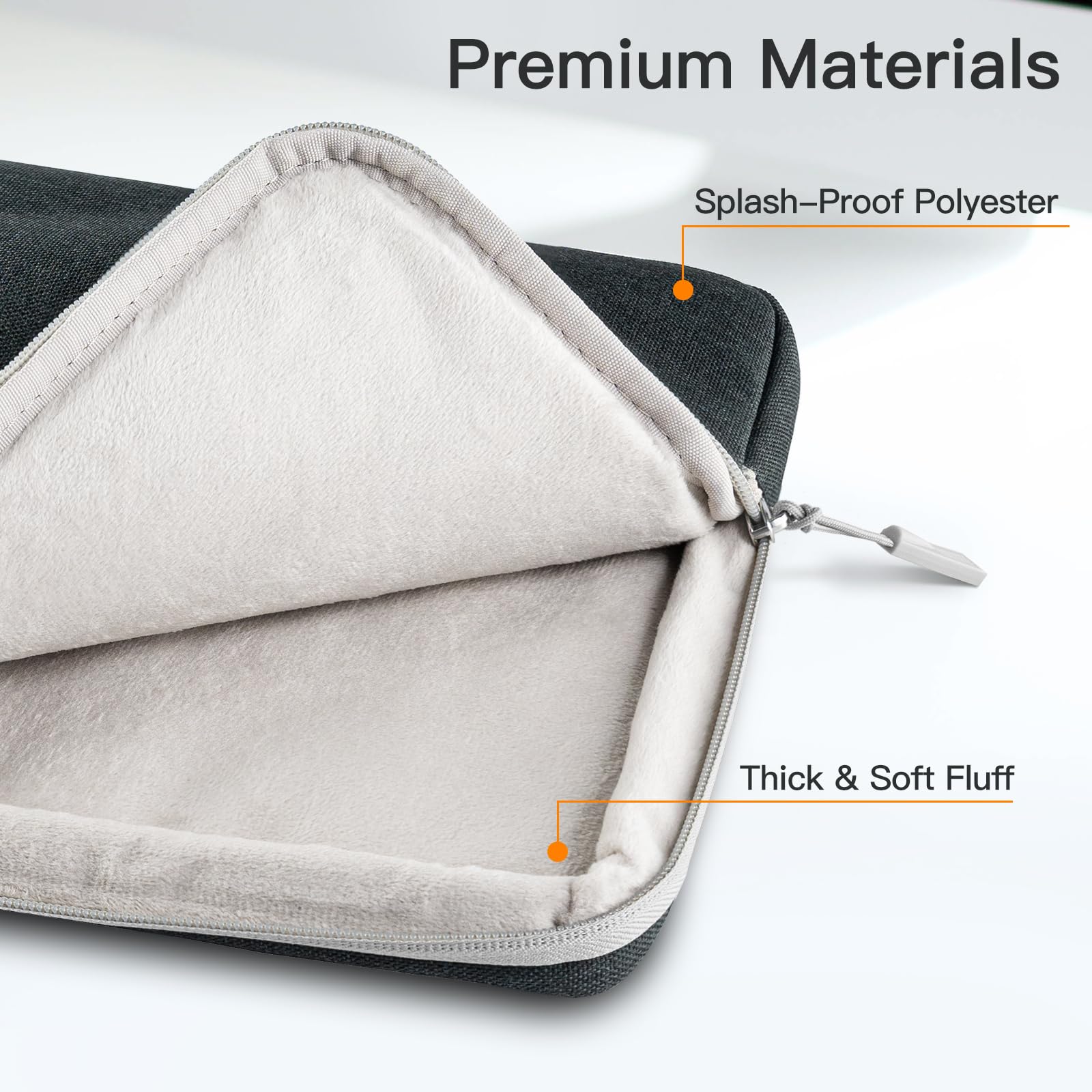 JETech Laptop Sleeve for 13-14Inch MacBook Neo (A18 Pro), MacBook Air/Pro (M1-M5) 2020-2026, 13-13.6 Inch Notebook, Waterproof Shock Resistant Bag Case with Accessory Pocket (Dark Grey)