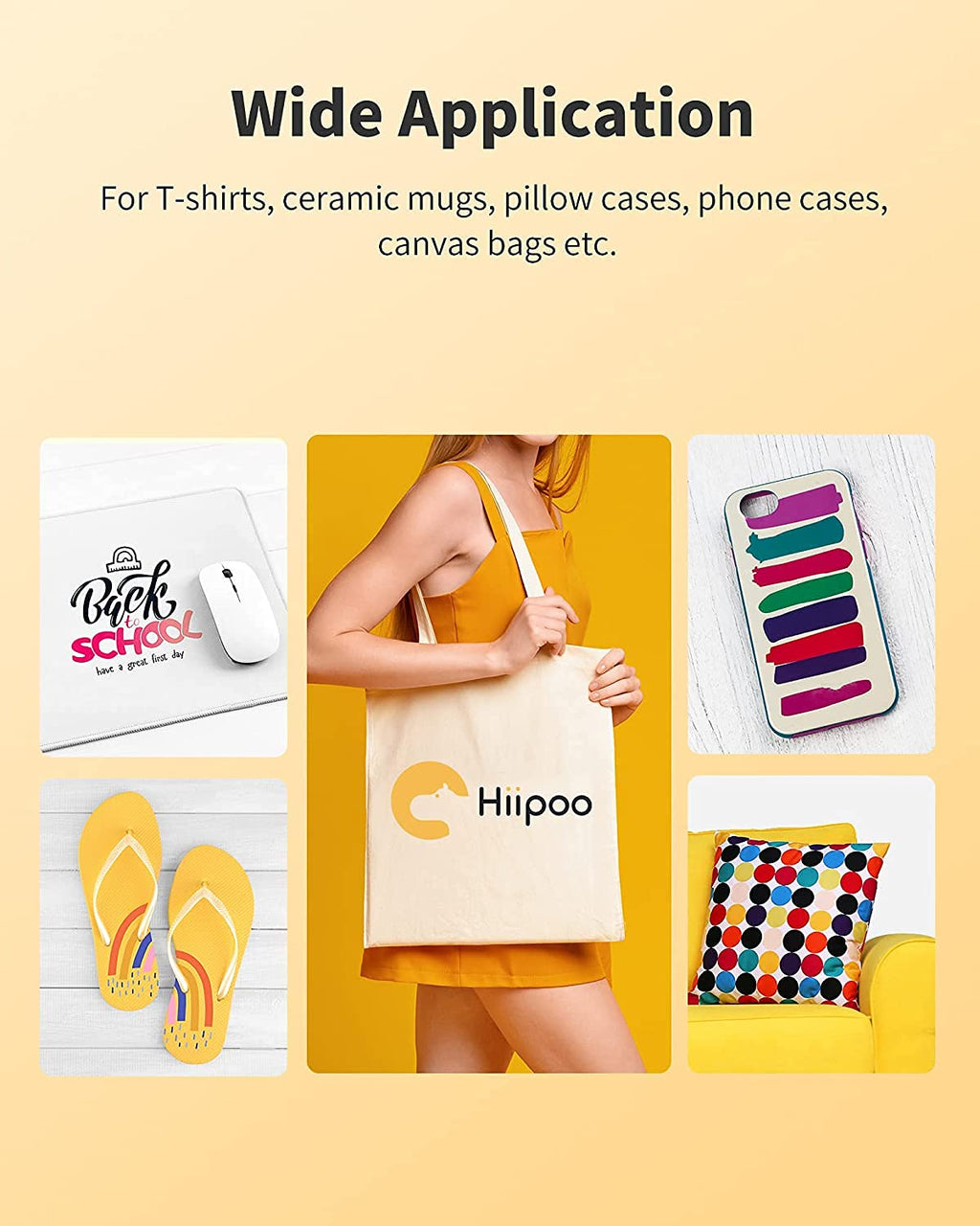 Hiipoo Sublimation Paper 8.5x11 Inch, 110 Sheets, 120G, Heat Transfer Paper Work with Sublimation Ink and E Sawgrass Printers for Mugs T-Shirts Light Fabric and Other Sublimation Blanks