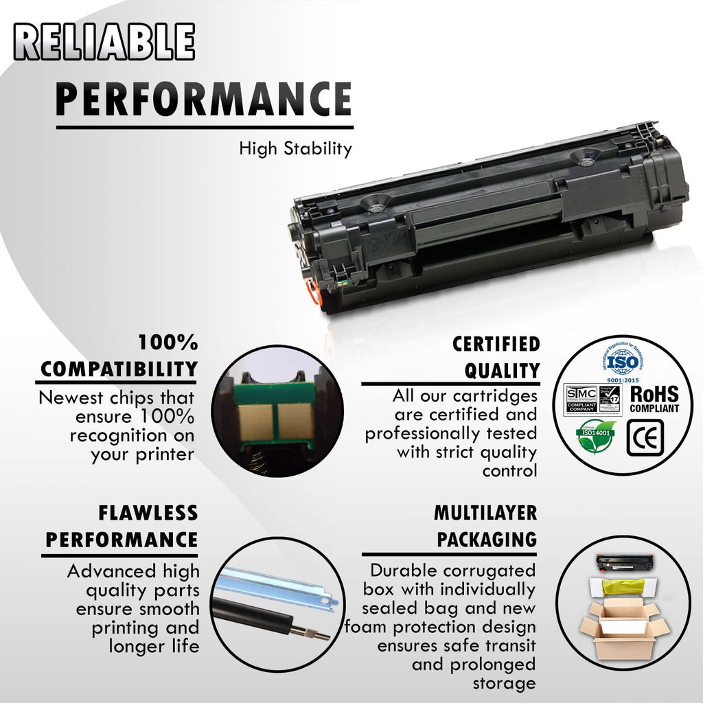 Inkfirst Compatible Toner Cartridge Replacement for HP CE285A 85A Laserjet Pro M1212f M1212nf M1213nf M1214nfh M1216nfh M1217nfw M1219nf P1102 P1102w P1109w M1130 M1132 M1134 M1136 M1137 M1138 M1139