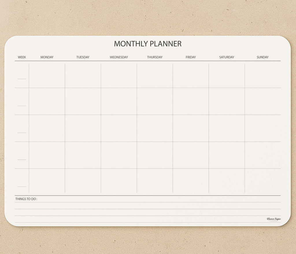 Undated Monthly Planner Notepad,Desk Calendar for Organizing&Scheduling Tasks-Productivity Tracker,Goals,Notes&To-Do Lists–A4 Size (8,3"X11,7")Premium Thick Paper with Cardboard Back Support 50 Sheets