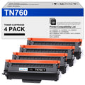 (4 Black) TN760 Toner Cartridge for Brother TN 760 TN730 TN-760 TN-730 Replacement for Brother DCP-l2550DW HL-L2390DW Toner Use for DCP 2550DW MCF L2690DW L2710DW L2750DW HL-L2350DW L2390DW Printer