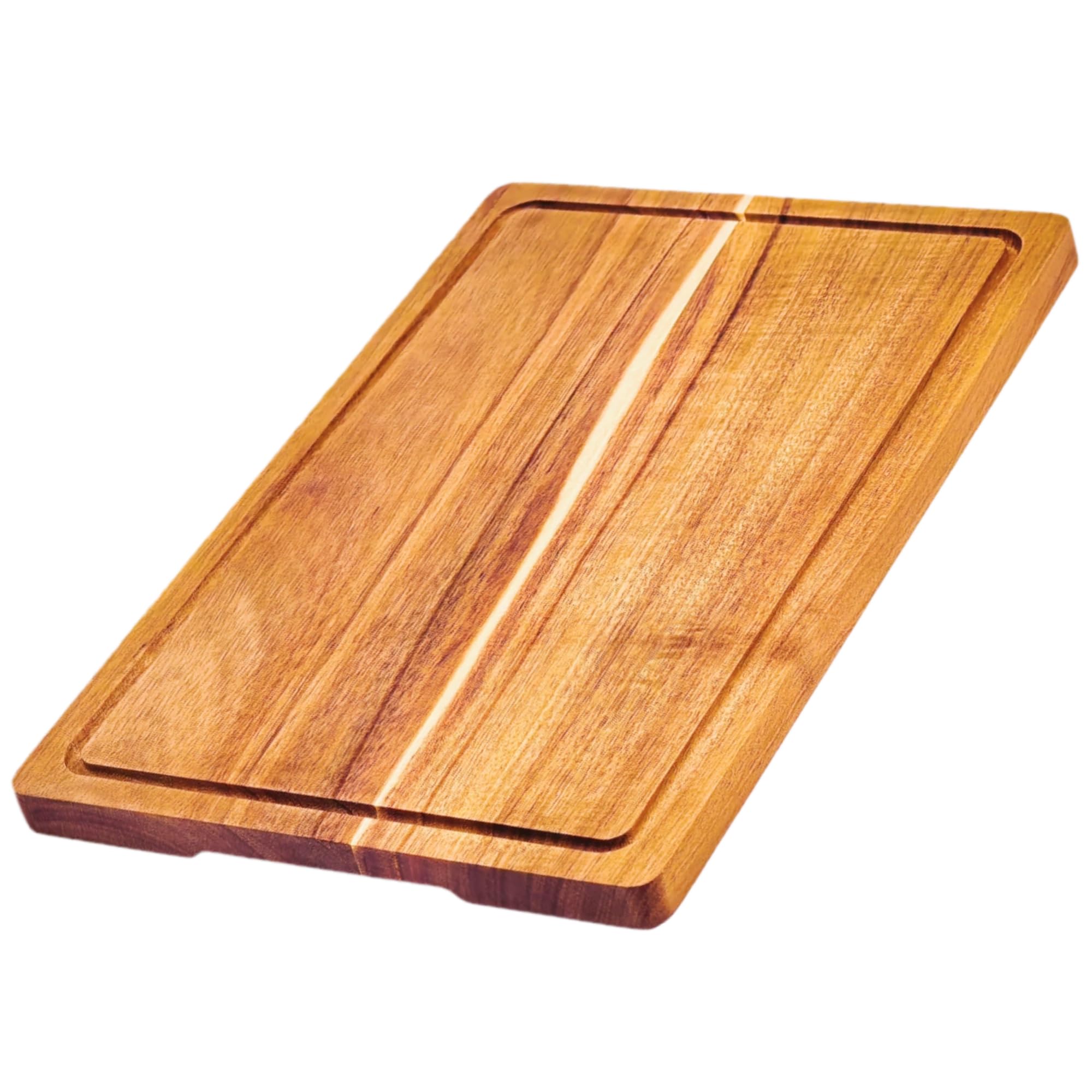 Wood Cutting Boards with Juice Groove (15'' x 10''), Acacia Wood Cutting Board for Kitchen, Wooden Cutting Board for Meat, Cheese, Fruits, and Vegetables (1, Acacia Wood Color, 15'' x 10'')