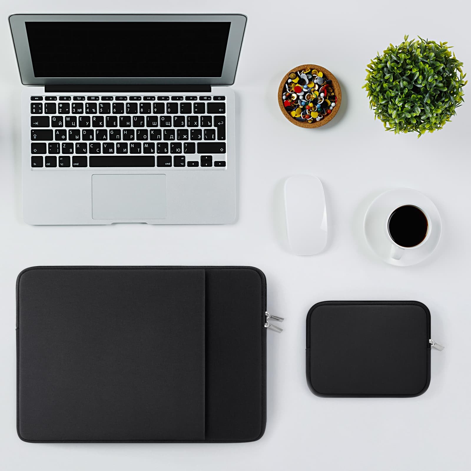 RAINYEAR 16 Inch Laptop Sleeve Soft Case with Front Pocket & Accessories Pouch, Specially Compatible with 16" MacBook M1 M2 M3 M4 M5 A2141 A2485 A2780 A2991 A3403 A3186 A3428 A3429(Black)