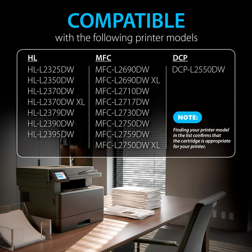 Smart Ink Compatible TN760 Toner Cartridge Replacement for Brother TN 760 TN730 2 Pack (CHIP) to use with HL-L2390DW DCP-L2550DW HL-L2350DW HL-L2370DW MFC-L2710DW HL-L2370DWXL MFC-L2730DW MFC-L2750DW