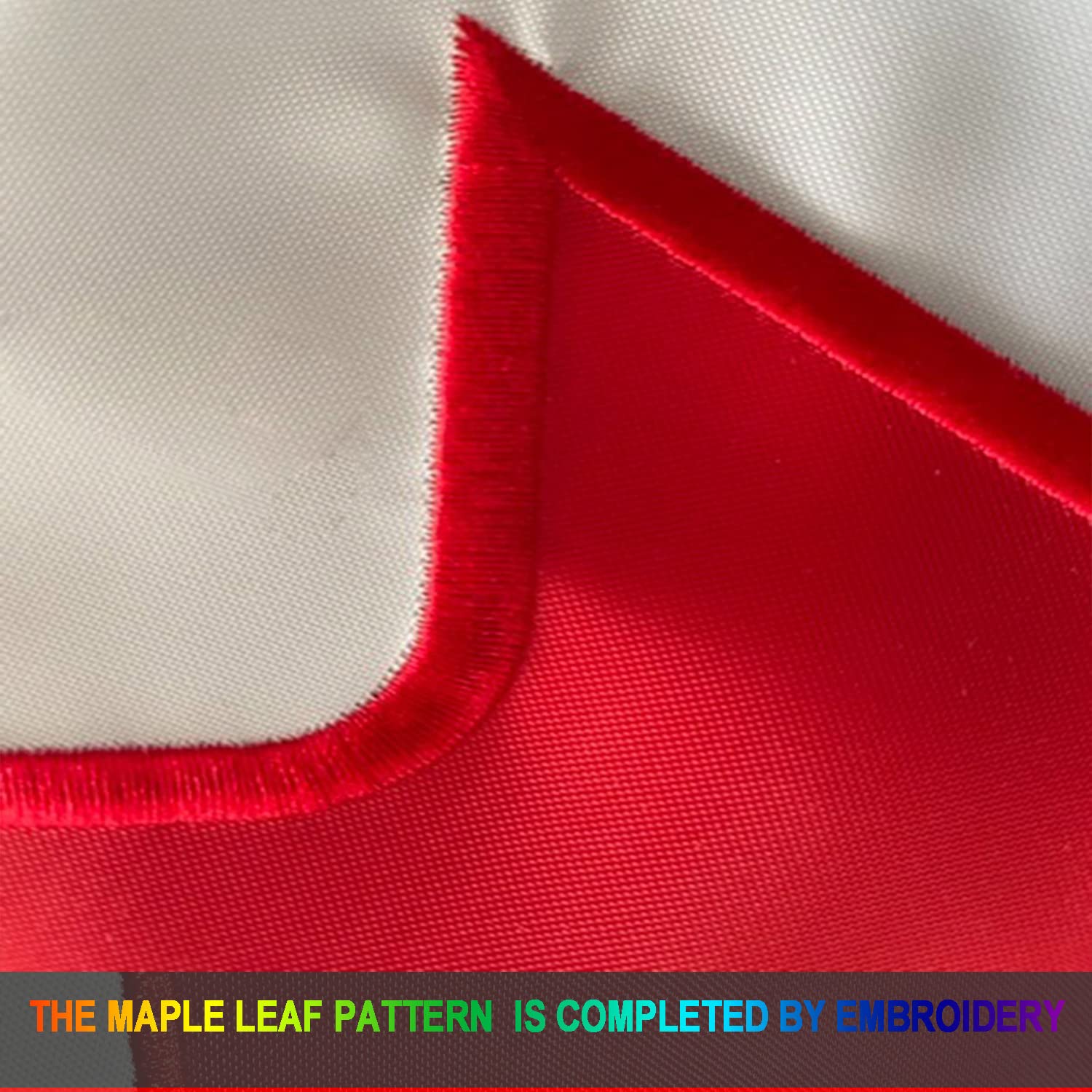 Heavy Duty Canada Flag 2x3 Ft Small -Longest Lasting Nylon 210D | Deluxe Embroidered Maple Leaf | Four Rows Stitching Fly Ends|Canadian Flags Outdoor Decoration Gift Yard House Banner