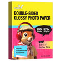 Uinkit 100 Sheets Brochure Paper Glossy Double Sided 8.5x11 Inkjet 37lb 140gsm Dye Ink Thin Photo Picture Flyer Calendar Magazine CD Cover Letter