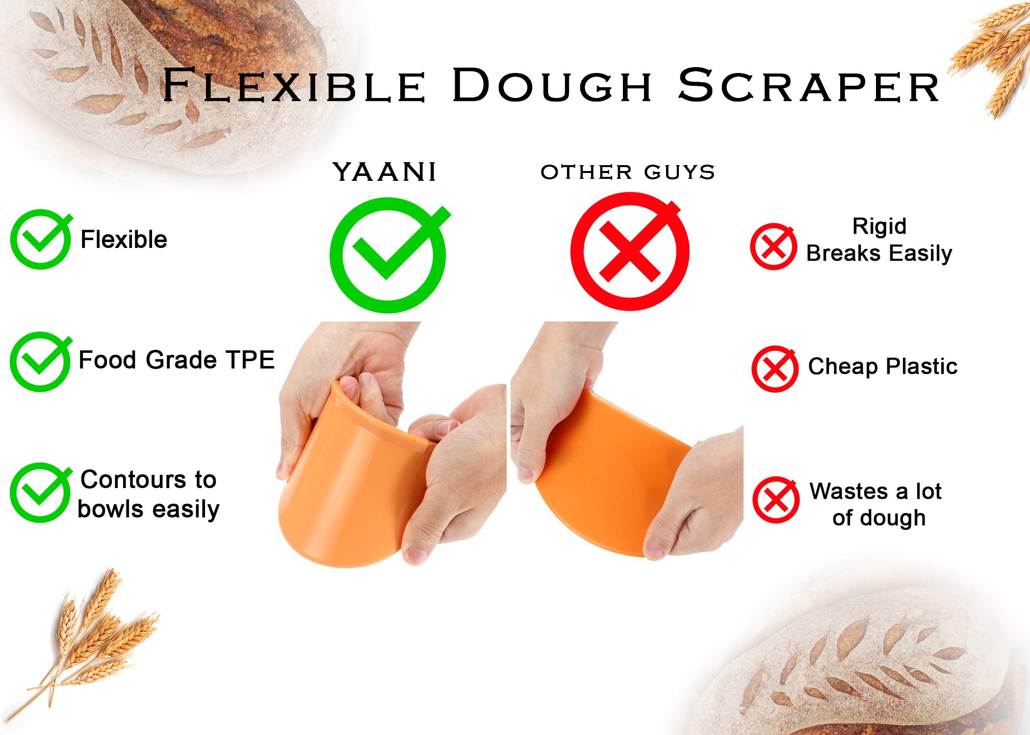 Bread Proofing Basket Set Of 2 Round and Oval, Banneton Proofing Basket + Danish Dough Whisk + Bread Scoring Lame + Stainless Steel Dough Scraper + Flexible Scraper, Sourdough Tools Kit, Baking Gifts