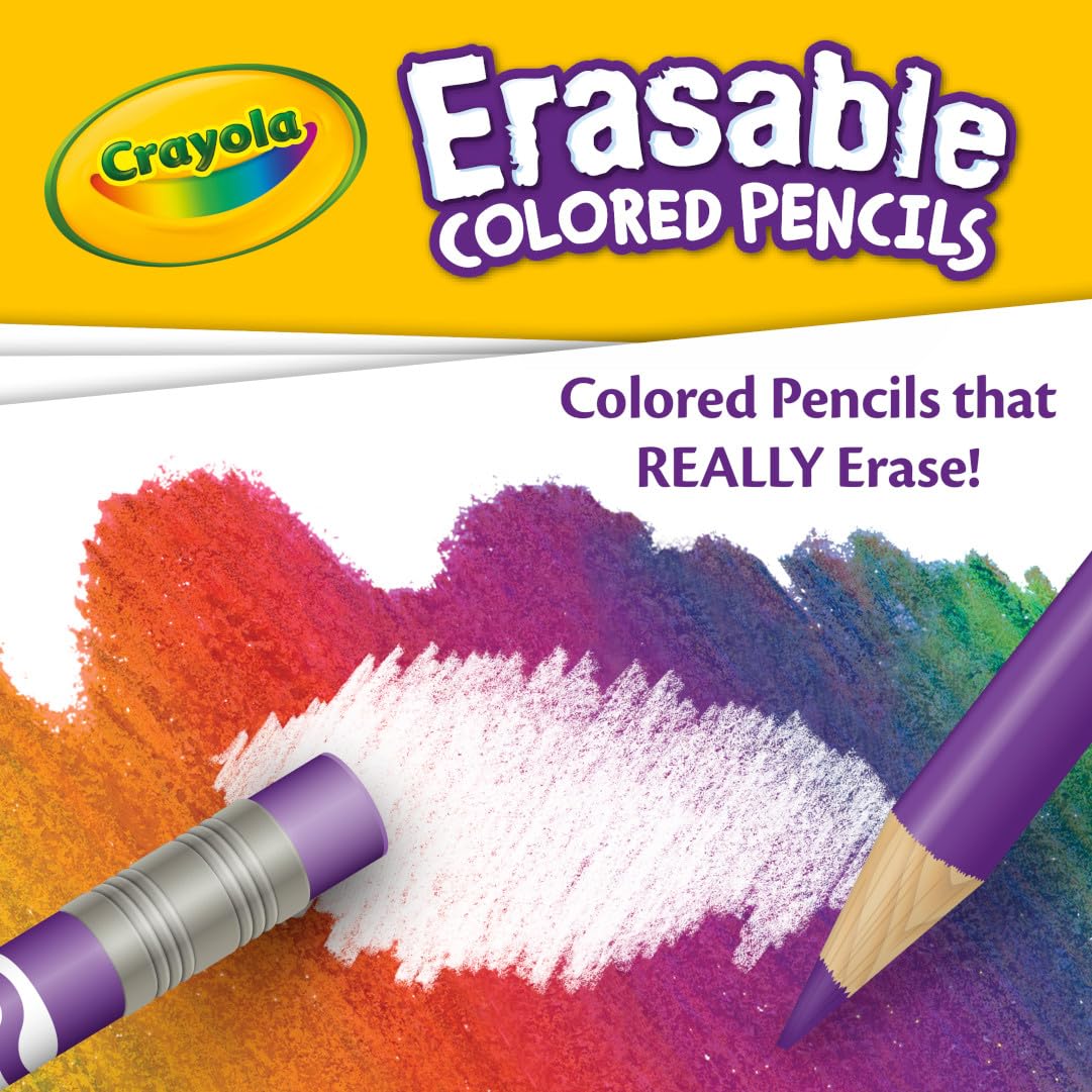 Crayola; Erasable Colored Pencils; Art Tools; 36 Count; Perfect for Art Projects and Adult Coloring