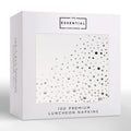 Stylish 6.5 x 6.5 Inch Silver Napkins - 100 Pack of White and Silver Lunch Napkins - Add Sparkle to Your Event with Party Napkins - Disposable 3 Ply Wedding Napkins for Reception
