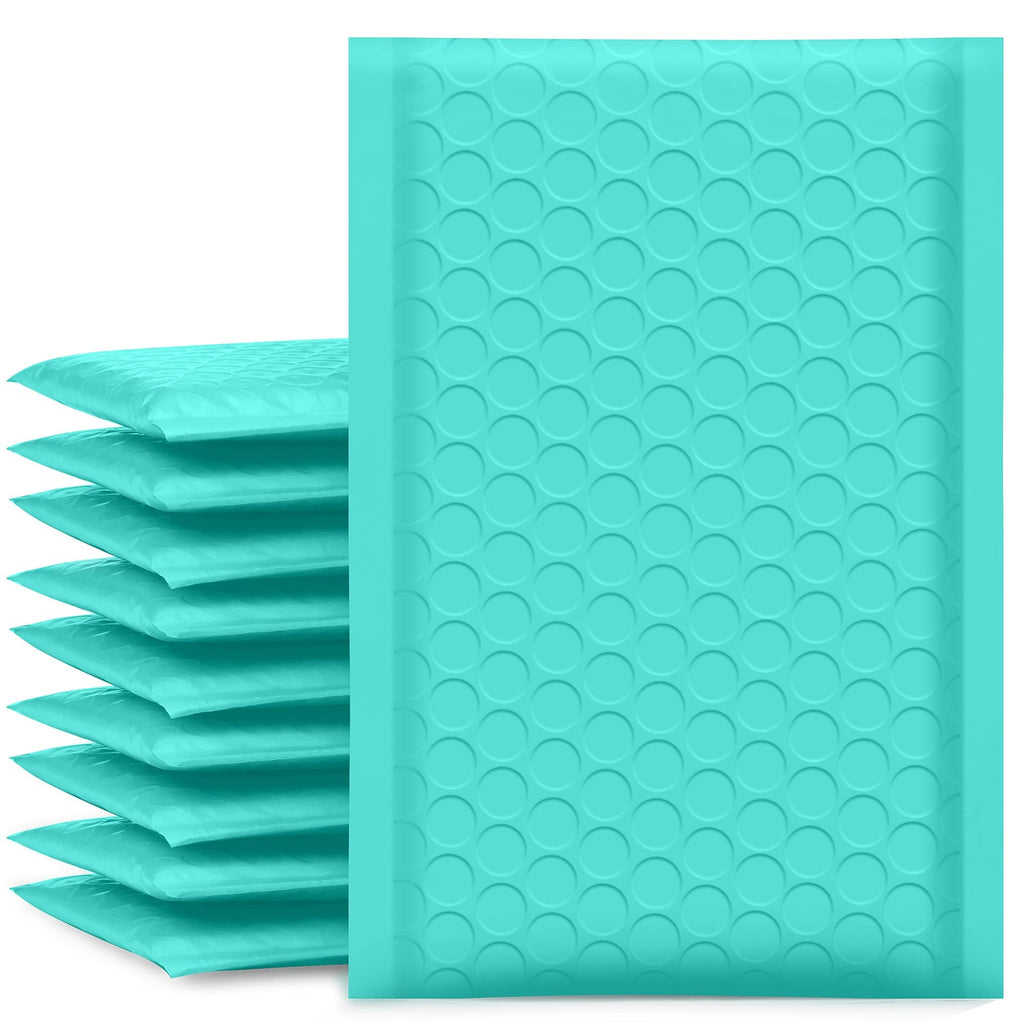 UCGOU Bubble Mailers 4x7 Inch Teal 50 Pack Poly Padded Envelopes Small Business Mailing Packages Opaque Self Seal Adhesive Waterproof Boutique Shipping Bags for Jewelry Makeup Supplies #000
