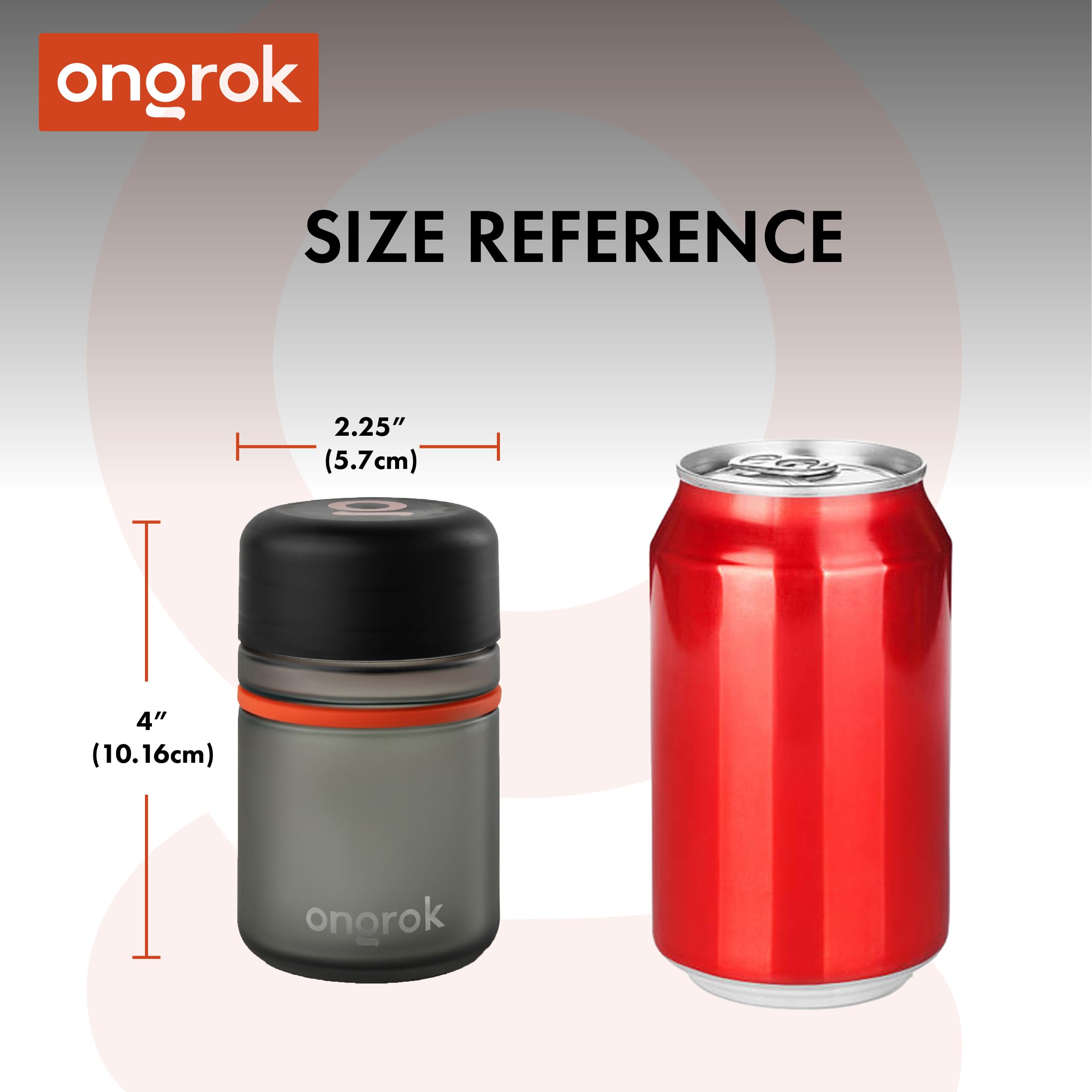 ONGROK Glass Storage Jar, 180ml (3 Pack) | Color-Coded Airtight Glass Containers, Jar to Store Goods with Care, Airtight and Child Resistant Lid