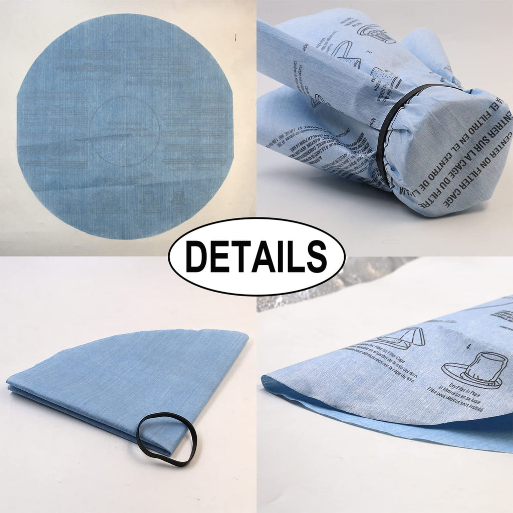 10 Pieces 90107 Filter and 90585 Foam Sleeve & Retaining Band, Compatible with Shop Vac 5 Gallon and Fit MACS-200D SS11-450 Vacmaster Vacuum Cleaners, Part # 9010700 90585 9013700