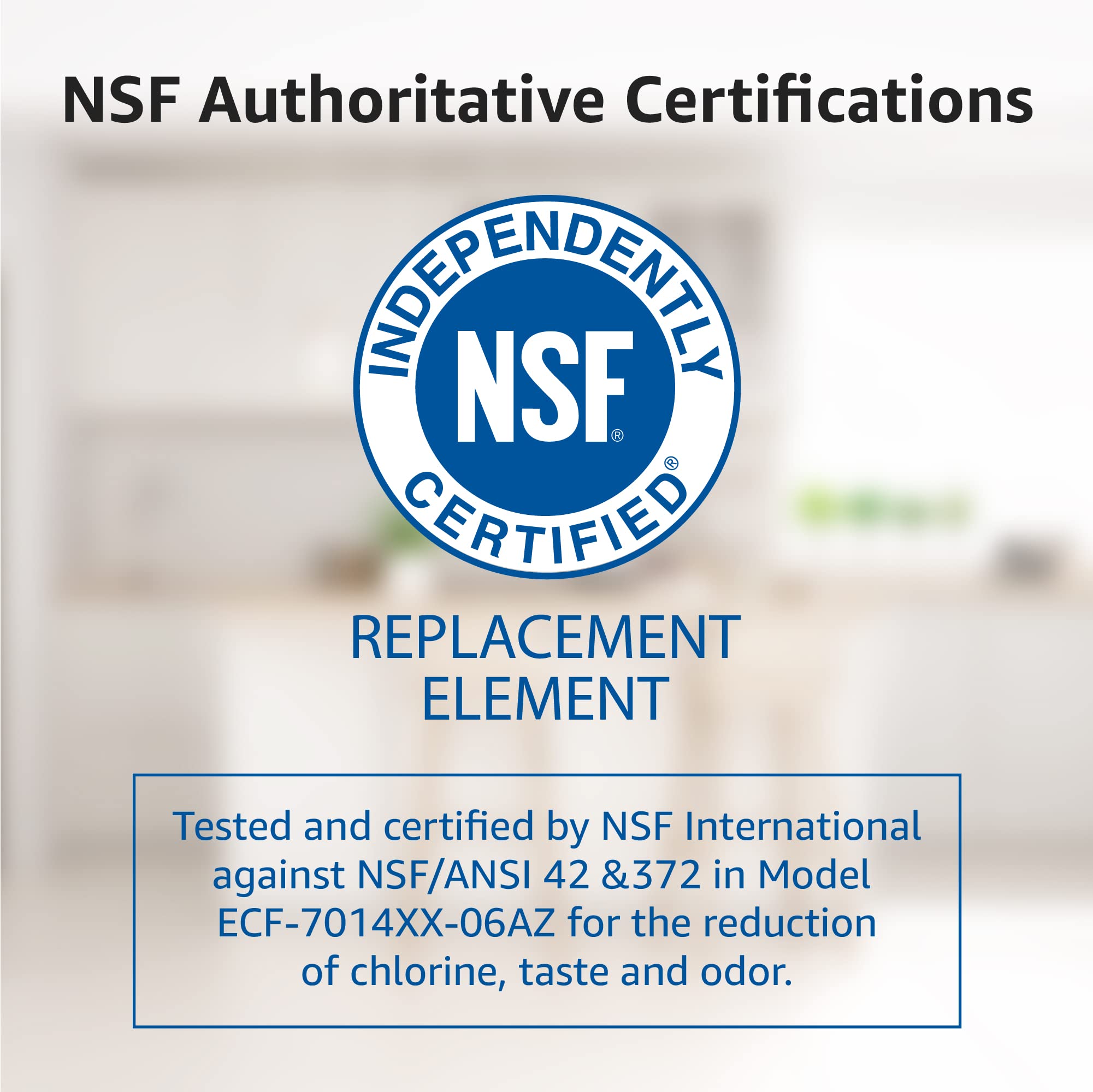 Overbest NSF Certified Pitcher Water Filter, Replacement for Brita® Pitchers and Dispensers, Brita® Classic 35557, OB03, Mavea® 107007, and More, Includes 6 Filters