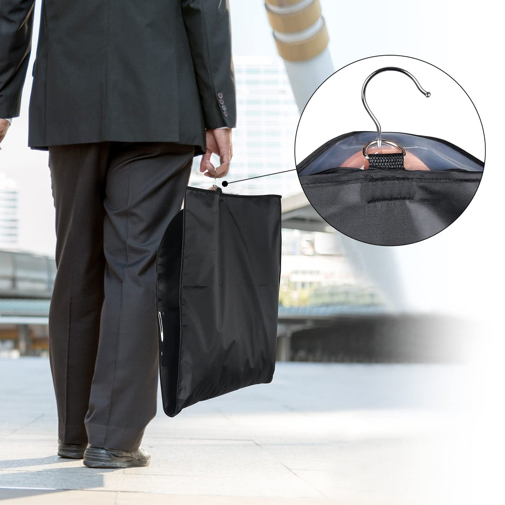 Univivi 5 pcs Garment Bag 110 cm/43 inch Suit Bag with Clear Window,Zipper,Washable Oxford Fabrics Suit Cover for Suits, Jacket,Coats (24"x43"-5pcs- Oxford)