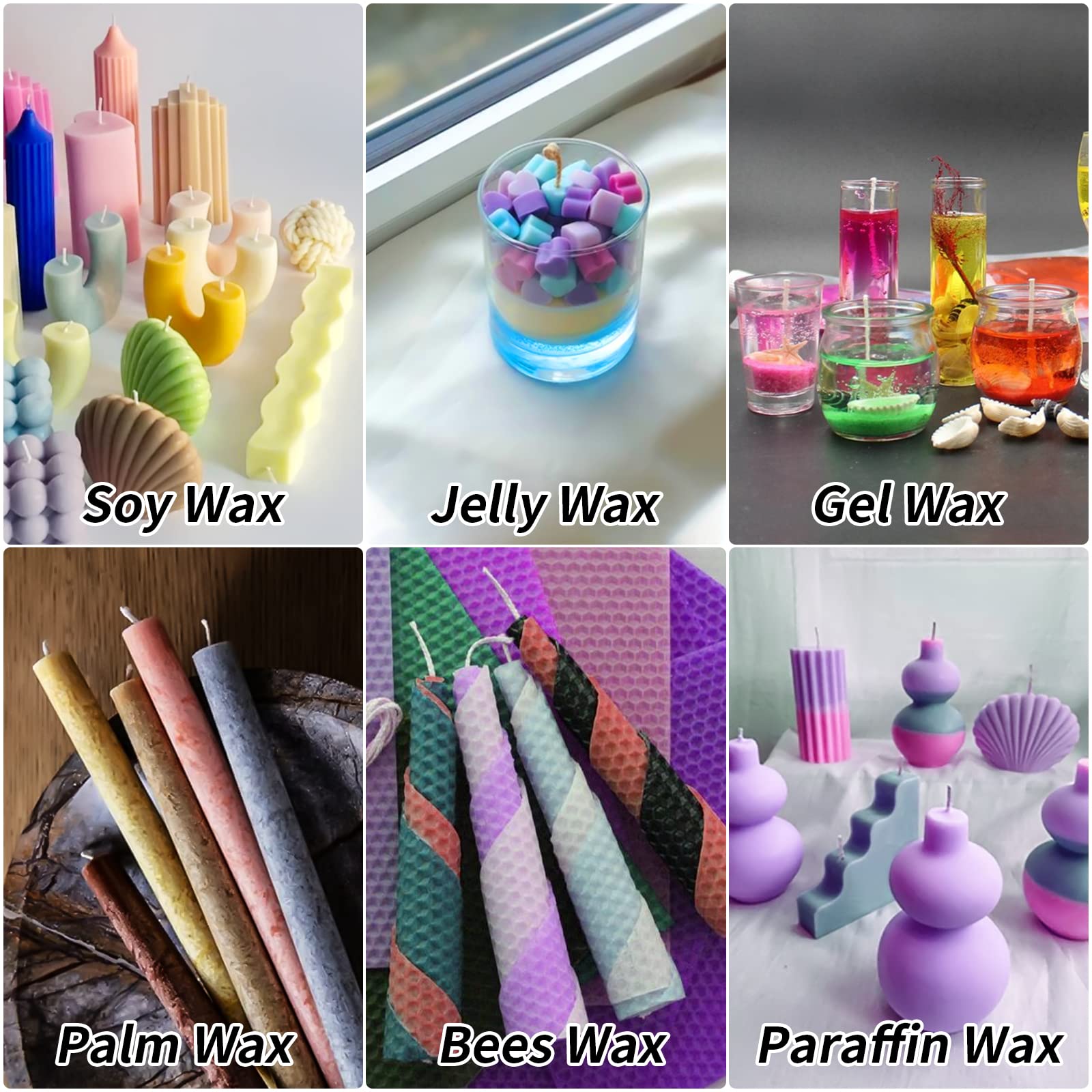 FansArriche Candle Dye - 18 Colors Oil-Based Liquid Candle Dye for Candle Wax, Highly Concentrated Candle Color for DIY Candle Making
