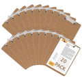 YOUEON 20 Pack Hardboard Office Clipboards, 9 x 12.5 Inch Letter Size Clipboard with Low Profile Clip & Hangable Loop, Clip Boards for Home Office School Hospital Supplies
