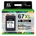 YATUNINK 67XL Black Ink Cartridge Compatible for HP Ink 67 67 Black Ink Cartridge Works with DeskJet 2700 2755 2755e 4155 4155e Envy 6000 6055e 6400 6455e Printer (1 Black) 1Pack