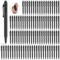 DIMEGON 100 Pcs 4'' Mini Retractable Ballpoint Pens, 0.7 mm Fine Point With Clip, Tiny Ink Black for Pocket Notebook Office