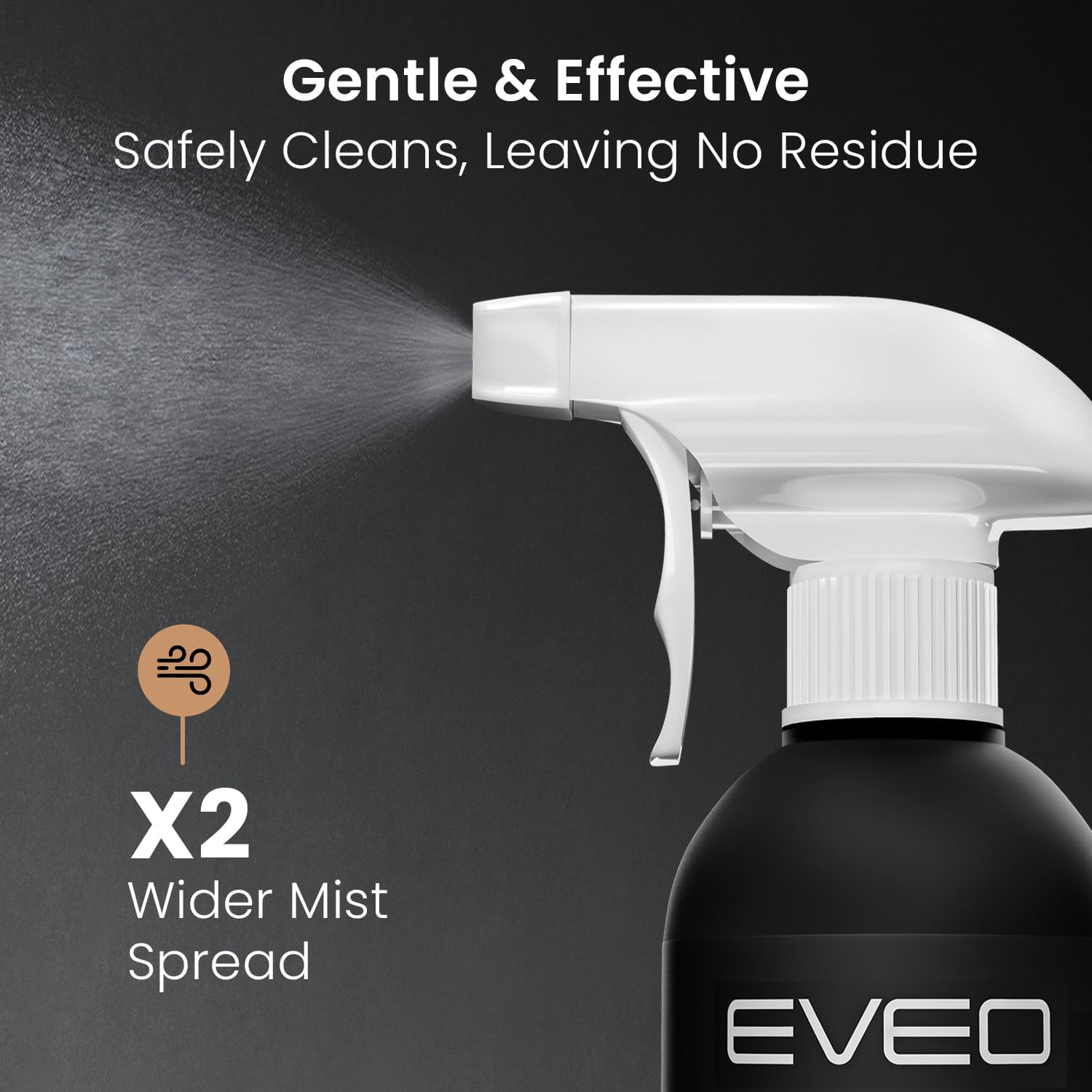 EVEO® Screen Cleaner Spray Kit (Streak-Free) TV Screen Cleaner for Smart TV, LCD, LED, OLED | Computer Cleaner Spray and Wipe Microfiber Cloth for, Monitor, Laptop, iPad, Car & More - 2 Pack