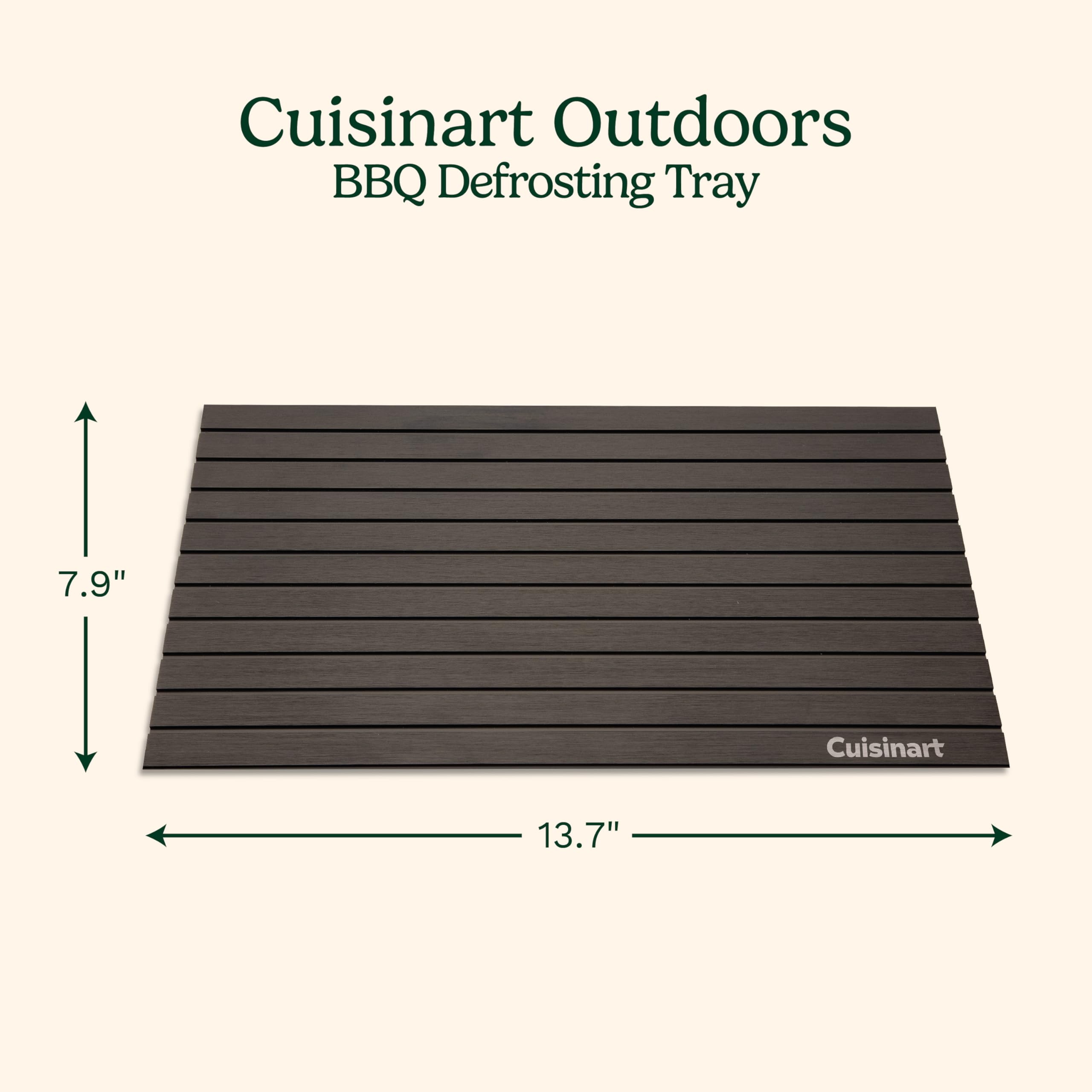 Cuisinart Quick Defrosting Tray for Frozen Meat, Non-Stick, Easy to Clean, Black (CDT-010C)