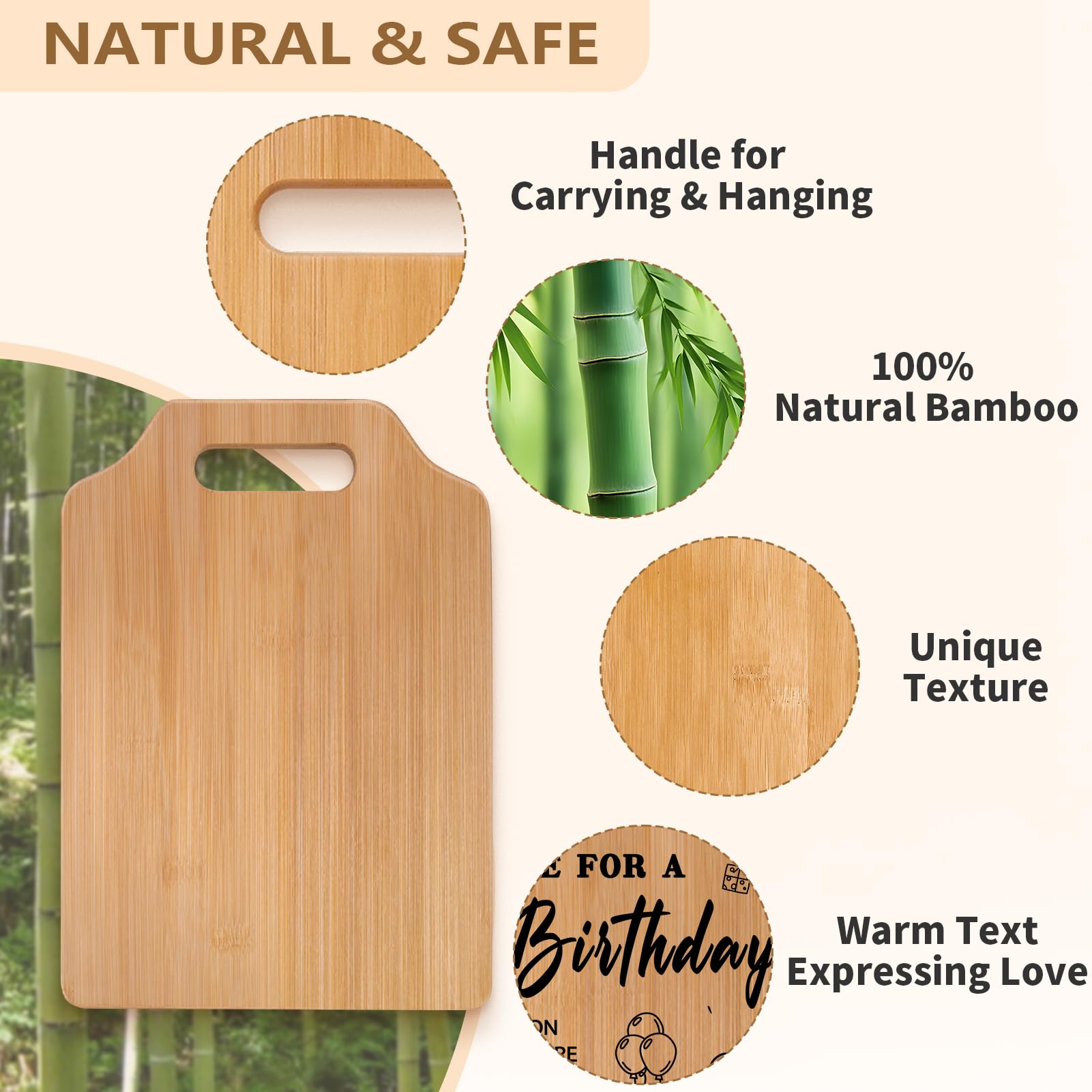 Birthday Gifts for Women, Unique Recipe for A Happy Birthday Cutting Board - Birthday Gifts for Men, Mom, Sister, Wife, Friend - Ideas for Her or Him