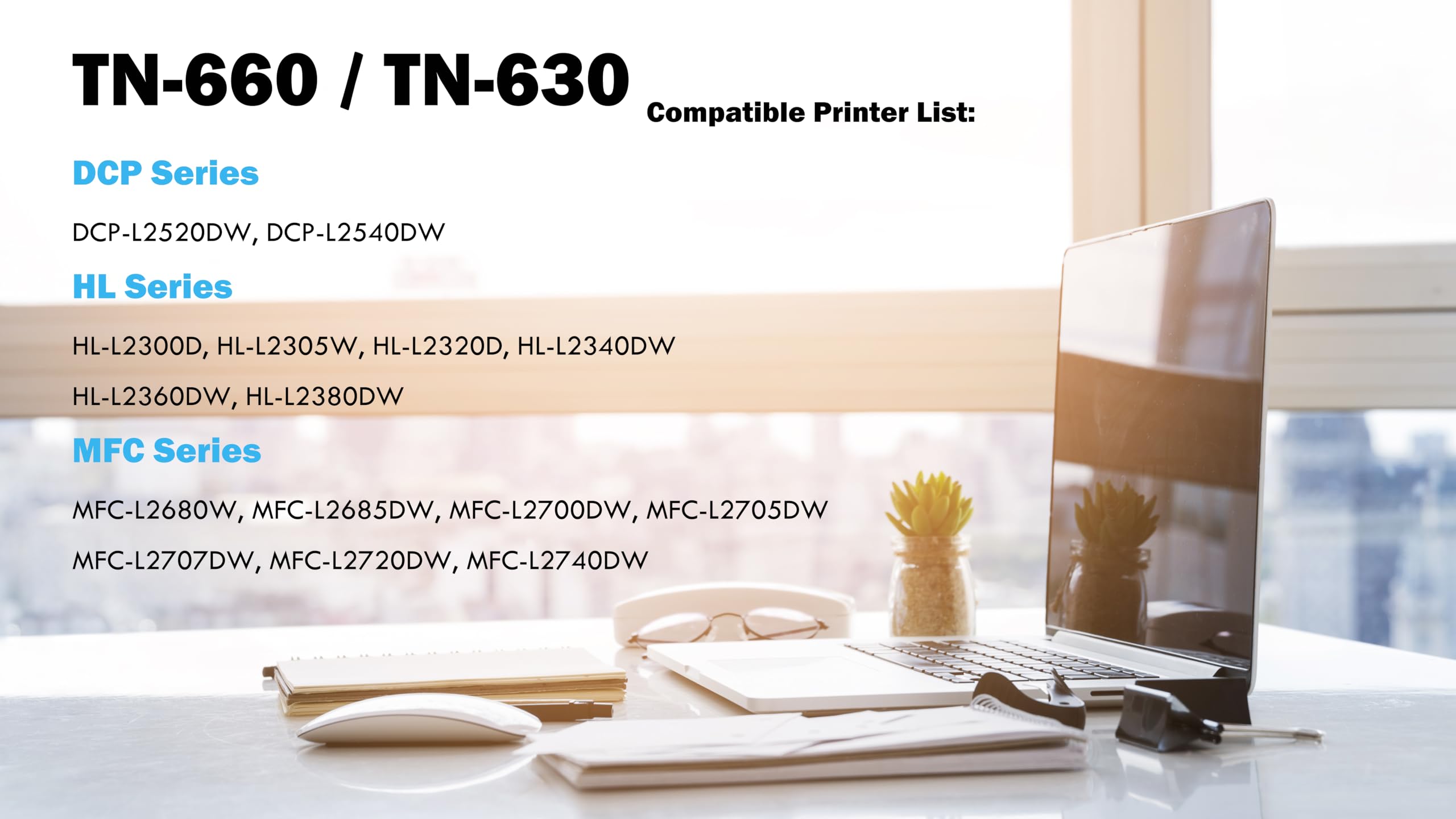 Ultra Toner® Compatible Replacement for Brother TN660 Toner Cartridge High Yield of TN630 DCP-L2520DW DCP-L2540DW HL-L2320D HL-L2360DW HL-L2380DW MFC-L2700DW MFC-L2720DW MFC-L2740DW (1 PK)