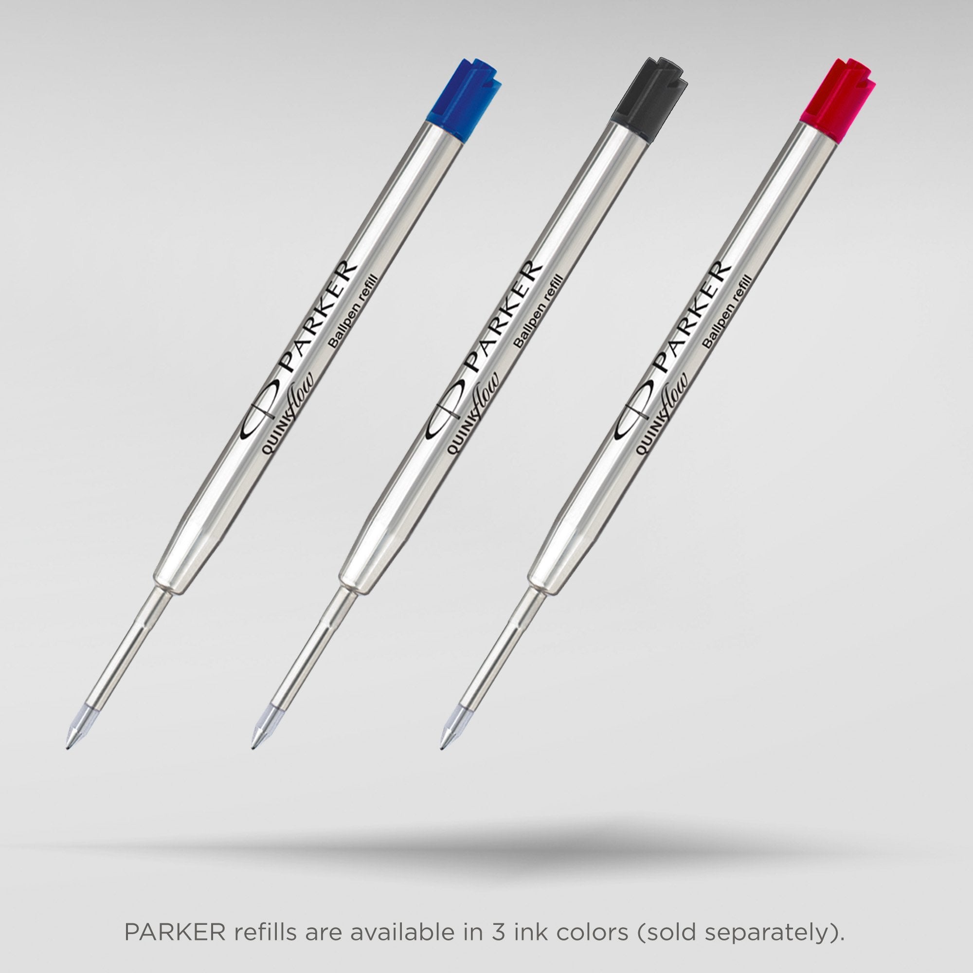 Parker QUINKflow Ballpoint Pen Ink Refills, Fine Tip, Blue, 6 Count Value Pack (2025157)