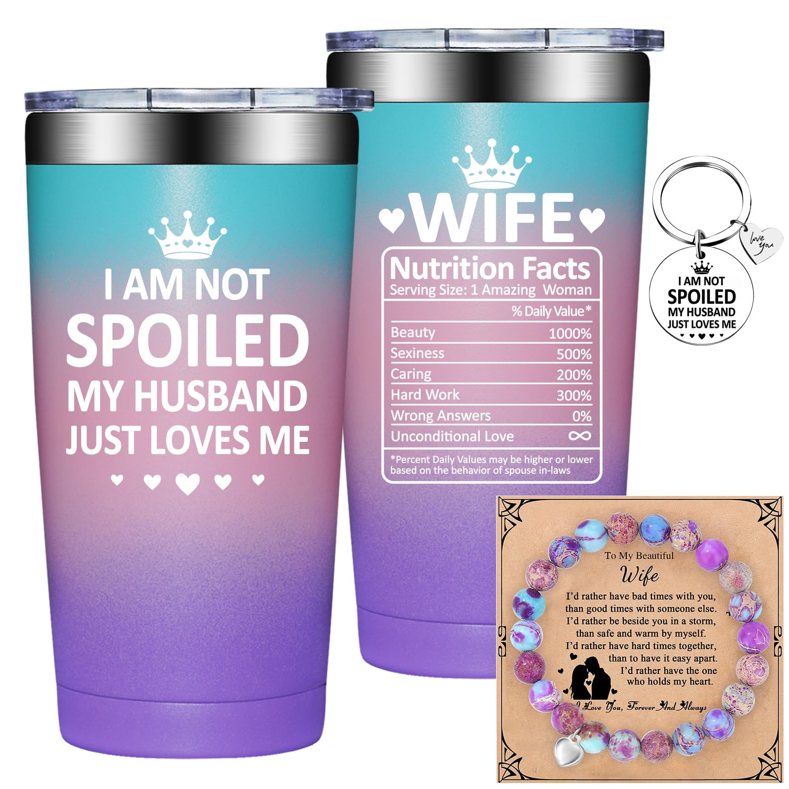 Grifarny Wife Gifts - Valentines Day Gifts for Her - Christmas, Mothers Day, Anniversary, Birthday Gift for Wife - Wifey Tumbler 20oz