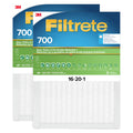 Filtrete 16x20x1 AC Furnace Air Filter, MPR 700, MERV 8, Tough on Pollen, Easy on Airflow, 3-Month Pleated 1-Inch Electrostatic Air Cleaning Filter, 2-Pack (Actual Size 15.68 x 19.68 x 0.78 in)