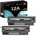 12A Toner Cartridge Replacement for HP 12A Q2612A, Compatible with HP LaserJet 1010 1012 1015 1018 1020 1022 3050 3052 3055 Printers (Black, 2-Pack, High Yield)