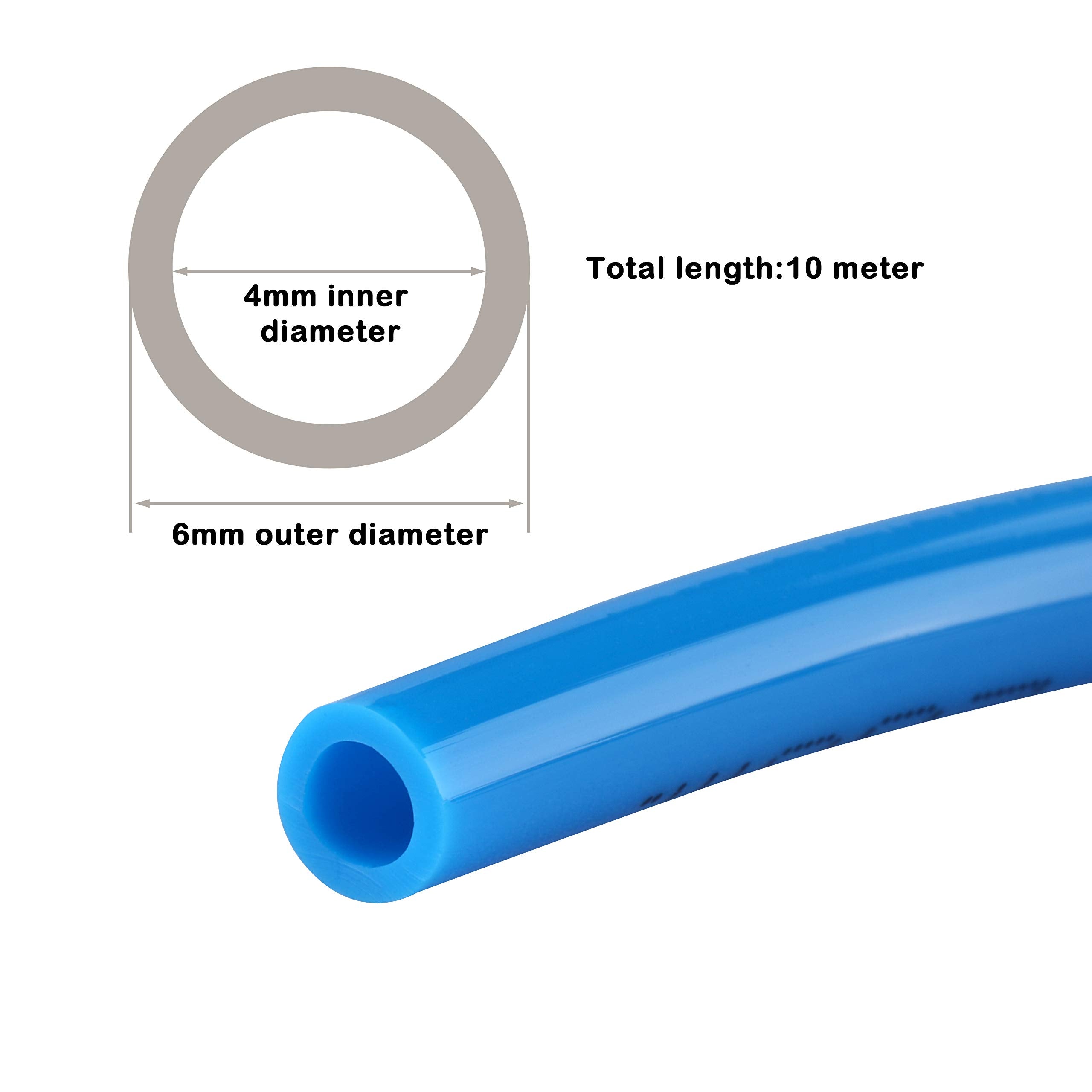 AIRTOON Air Hose Pipe Tube Kit 6mm OD with 1/4” Push to Connect Air Fittings (13 PCS)，Pneumatic Air Line Connector
