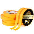 TAPEBEAR Delicate Surface Advanced Masking Tape 0.7" x 55m, Orange Washi Tape Indoor Painters Tape Decorating with No Paint Bleed, Sharp Lines, Surface Damage-Free, Low Tack, 6Rolls