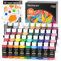 Shuttle Art Acrylic Paint Set, 36 Colors Acrylic Paint (2oz/Bottle) with Brushes & Palette, Rich Pigments Non-toxic Paint for Artists & Adults, Art Supplies for Canvas Rock Ceramic Wood Painting