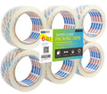 ADHES Shipping Tape Packaging Tape Packing Tape for Moving Boxes Heavy Duty Clear, 55M Per Roll 1.88 Inch Width,2.7Mil(6Rolls)
