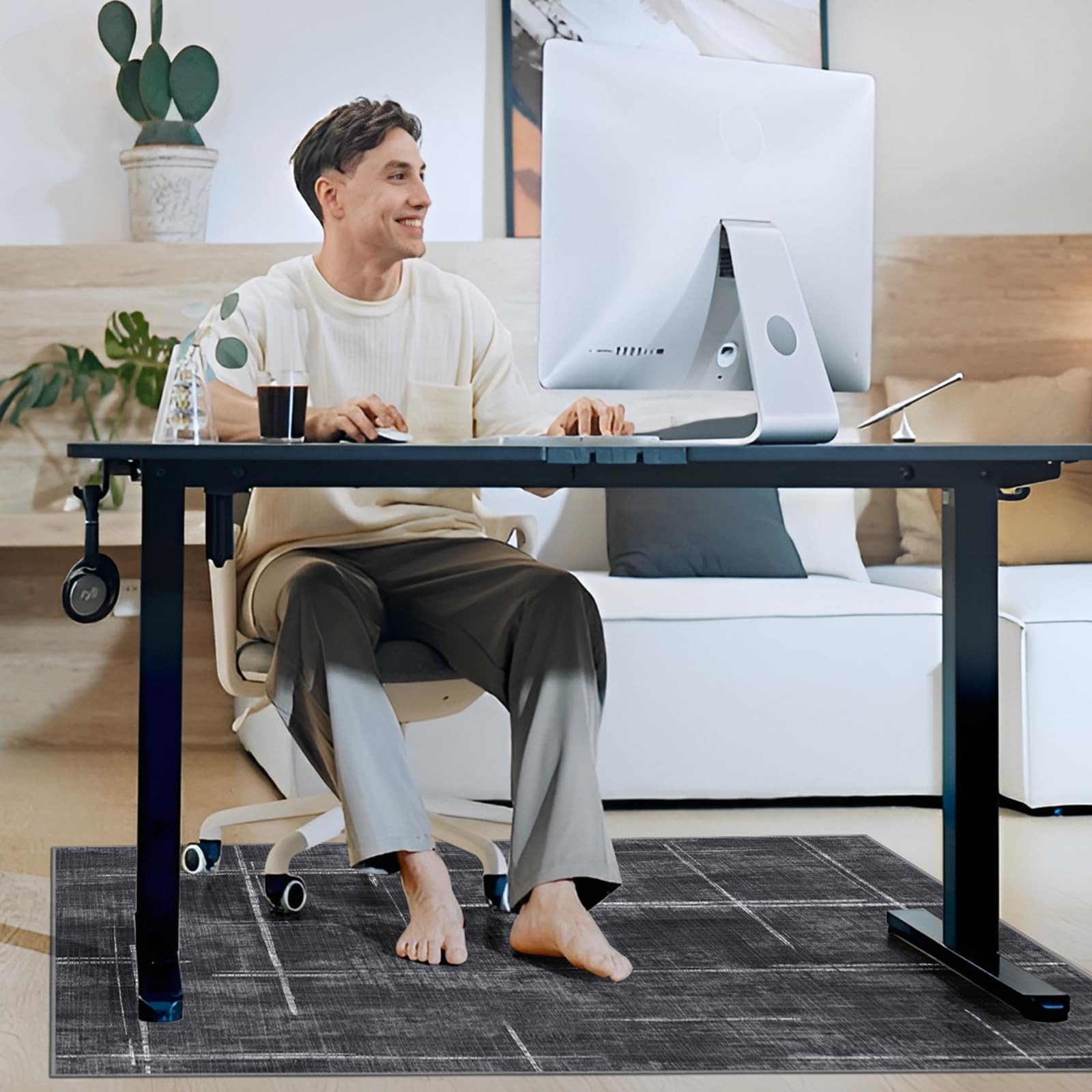 Office Chair Mat for Hardwood Floor&Tile Floor,36"X 48" Heavy Duty Desk Chair Mat for Hard Floors,Under Desk Rug for Rolling Computer Chair,Anti Slip,Low Pile Carpet Floor Protector
