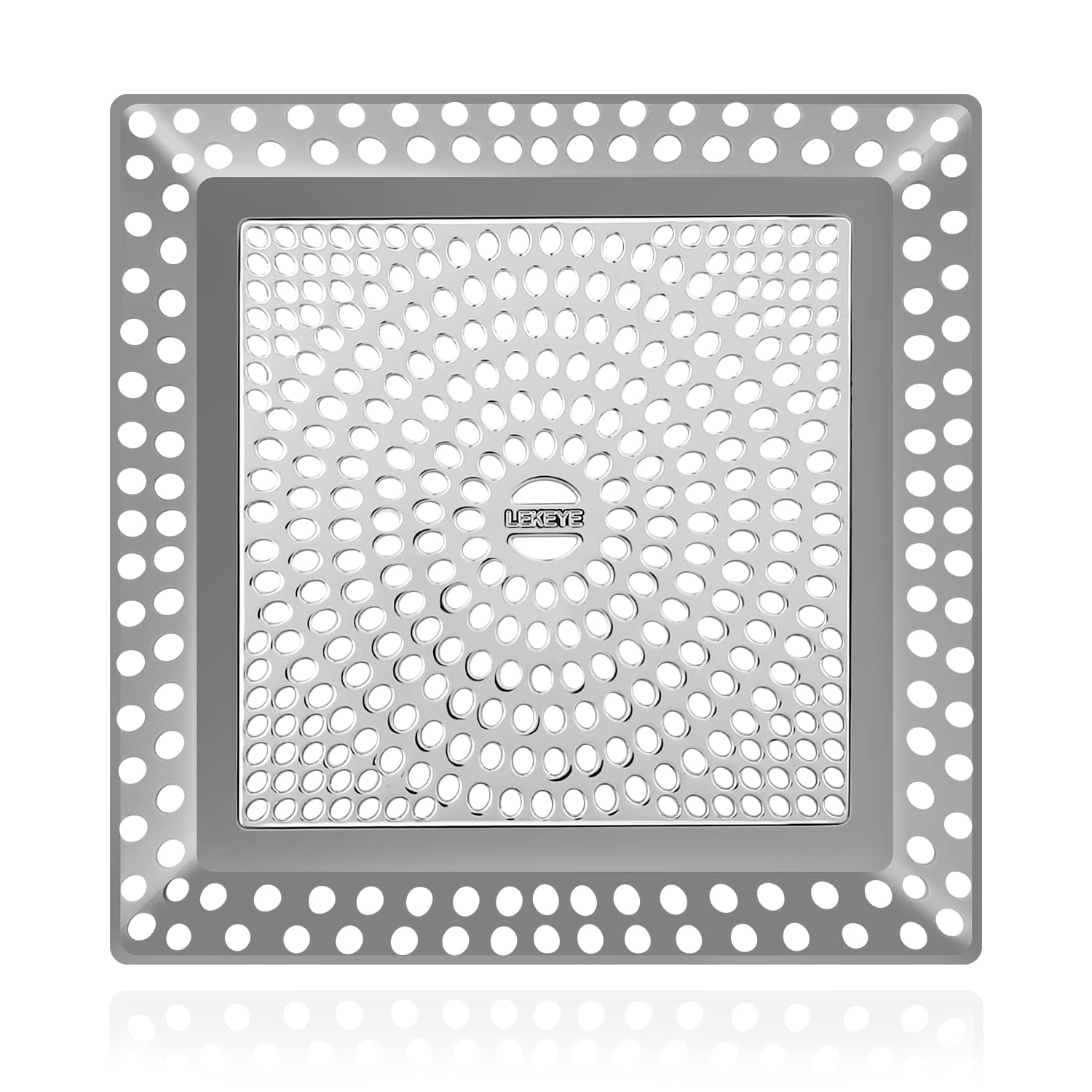 LEKEYE Shower Drain Hair Catcher | Drain Strainer | Shower Drain Cover Stainless Steel and Silicone