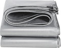Silver Waterproof Tarpaulin-16 mil Heavy Duty Waterproof Tarpaulin,Multi-Purpose Protective Cover,UV and Tear Resistant,Outdoor Tarpaulin for Camping,Pool,car,Garden
