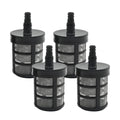 VIKKSAER 4Pcs Household Hose Filters, Double-Layer Stainless Steel Mesh Garden Hose Filter, Water Pump Inlet Filter Screen, w/ 3/8 Inch, 1/2 Inch Barb Connections, for High-Pressure Washers