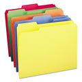 Smead File Folders, 100-Pack, Letter Size, 1/3-Cut Tab, Primary Assorted Colours, Blue Green Orange Red Yellow, Colour-Coded Filing for Home Office, School and Business Organization