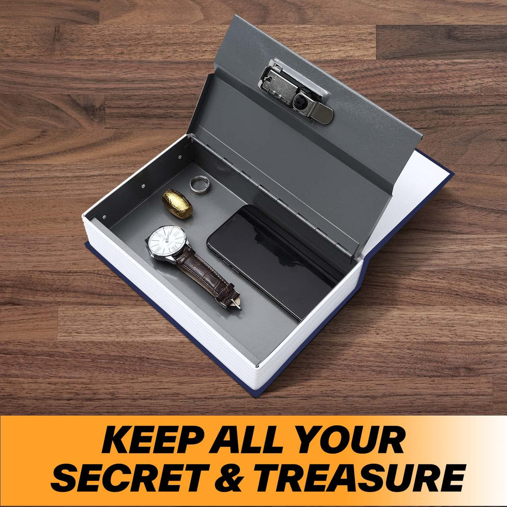 Ohuhu Book Safe with Combination Lock, Dictionary Diversion Book Safe, Portable Safe Box, Great for storing Money, Jewelry and Passport