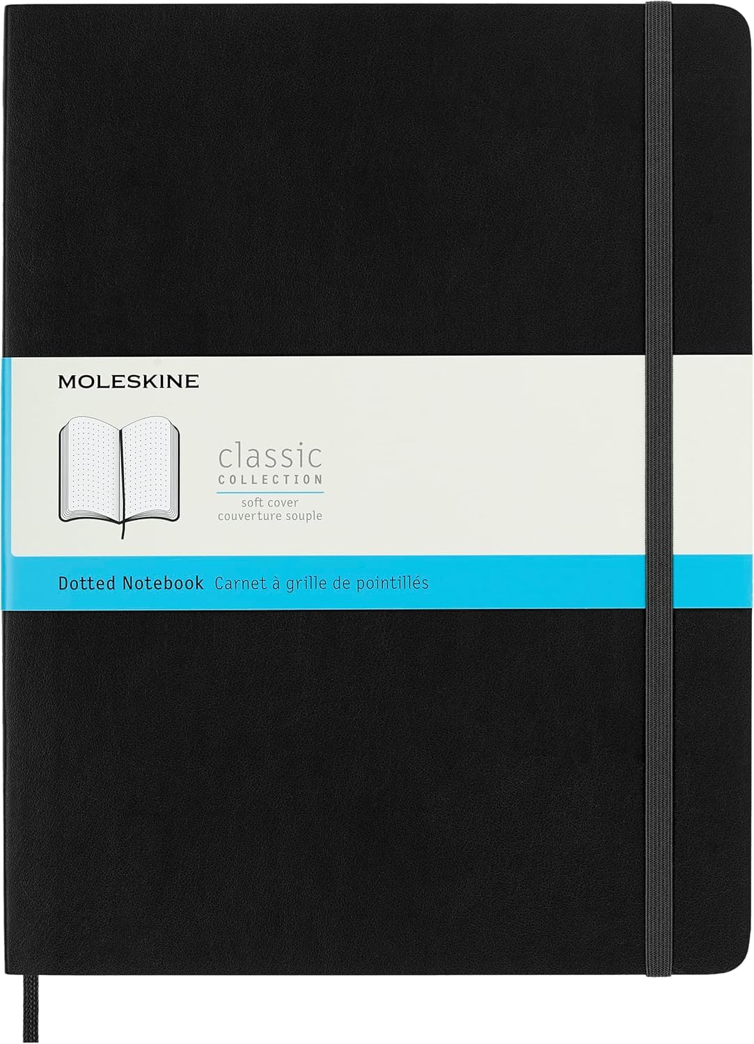 Moleskine Classic Notebook, Extra Large, Dotted, Black, Soft Cover (7.5 x 10)