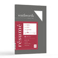 Southworth Resume Paper, Cotton Fiber, 24 lb, 8-1/2 x 11 Inches, 100 per Box, White (SOUR14CF)