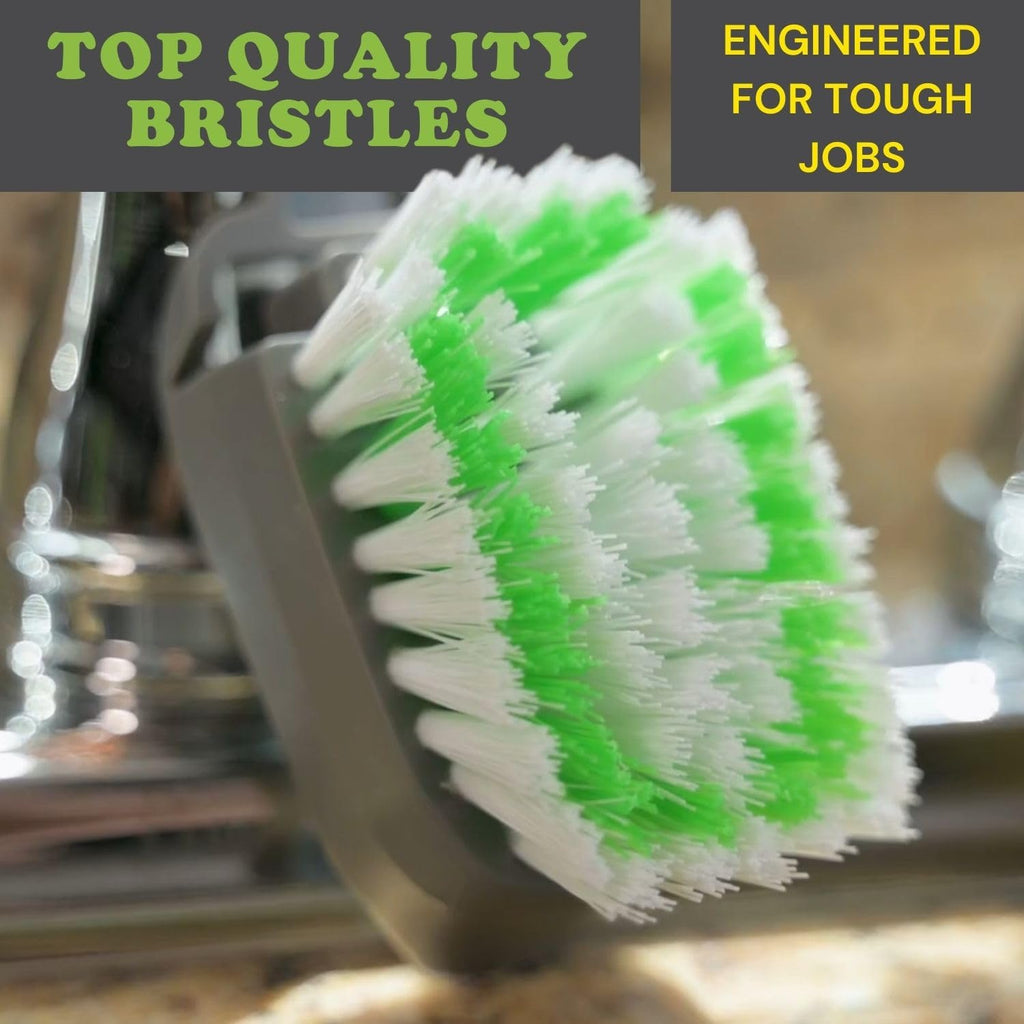 Smilyeez Replacement for Scotch Brite Brush, 4-Pack, Makes Your Dishwand Like New, Dishwand Brush Refills, Scotch Brite Brush Replacement, Easy to Install (2 Packs)