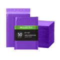 Quality Park Bubble Mailers, 6 x 9, Purple Poly Mailers, Padded Envelopes, Shipping Bags, Water Resistant, Self Seal, 50 Per Box (QUA85904)