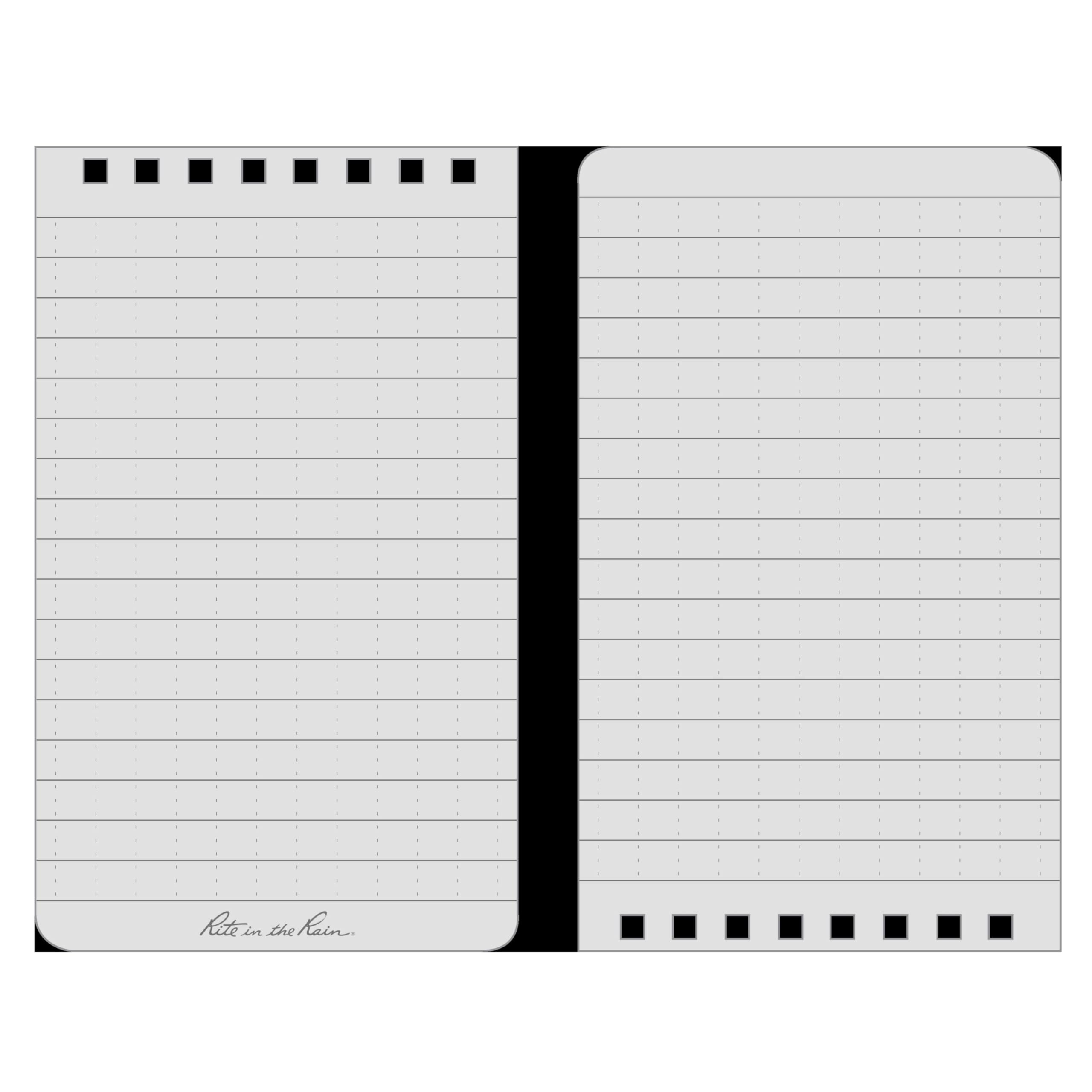 Rite in the Rain Weatherproof Top Spiral Notebook, 3" x 5", Orange Cover, Universal Pattern, 3 Pack (No. OR35-3X)
