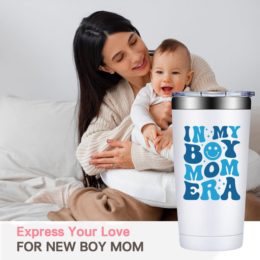 Grifarny Boy Mom Gifts - New Moms Gifts for Women - First Mothers Day Gift for New Moms, Mother, Mama - in My Boy Mom Era Tumbler Mug 20 oz