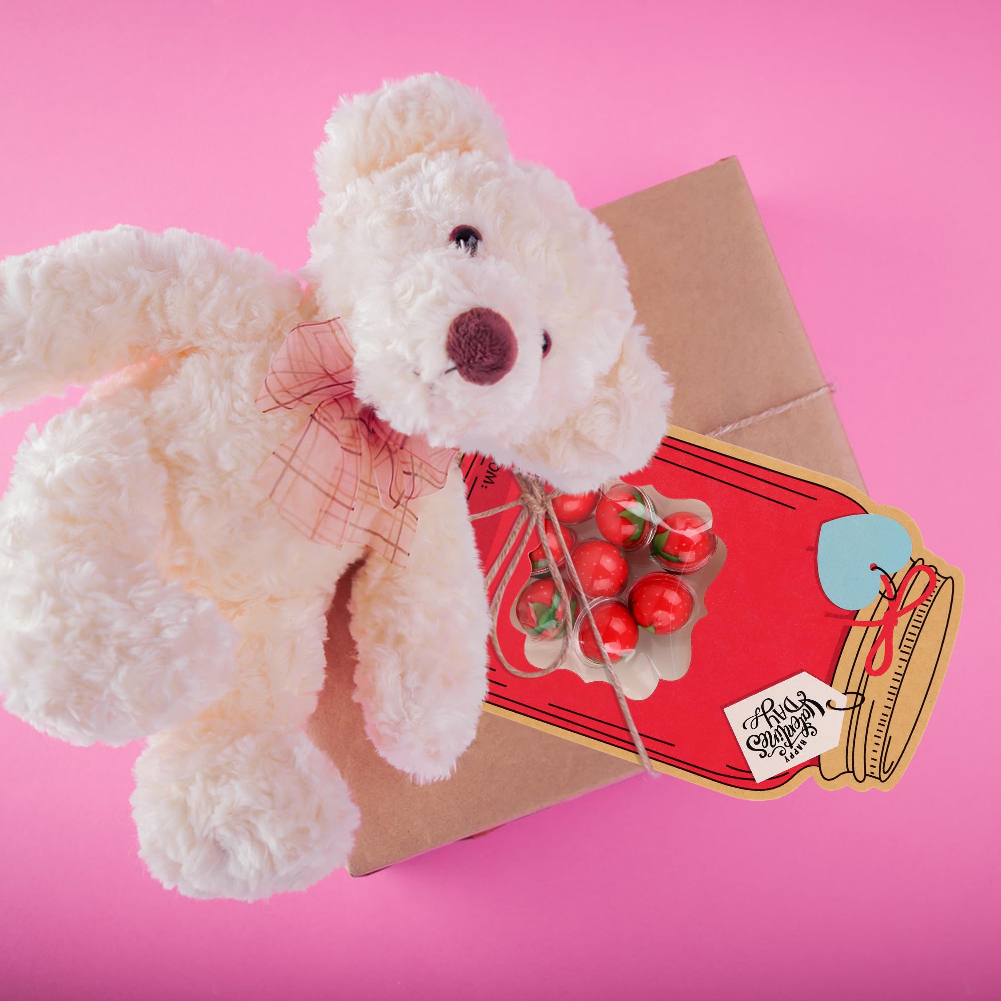 Giiffu 50 Pack Mason Jar Valentine Cards for Kids Classroom, 5 Color Designs DIY Valentine’s Day Cards with Treat Bags, Candy Valentines for School Exchange Party Favors (Candy Not Included)