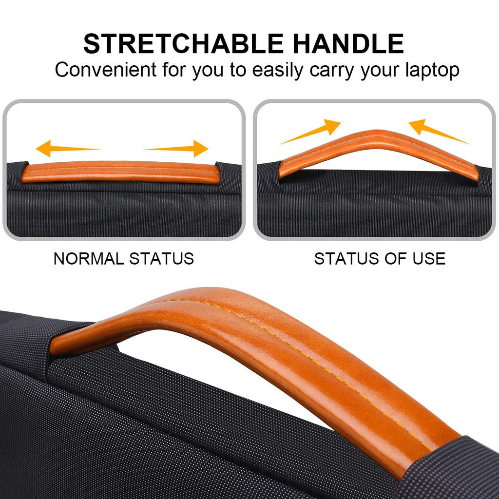 Lacdo 360° Protective Laptop Sleeve Case for 13 inch MacBook Air M5 A3449 (2026), M4 A3240 2025, M3 A3113 A2681 A2337 | 13" MacBook Neo A18 Pro A3404 (2026) | iPad Air/Pro 13 M5 Computer Bag, Black
