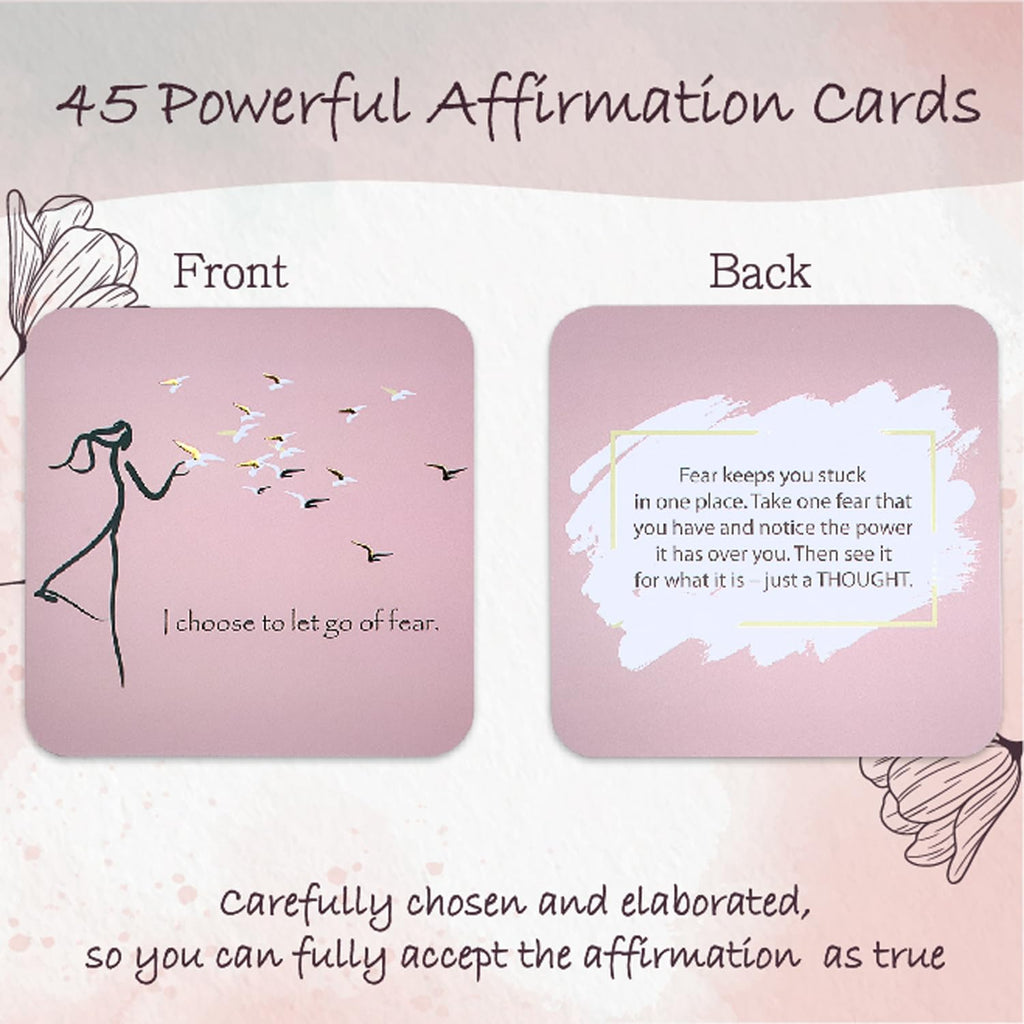 Positive Affirmations Cards for Women with Thought-Provoking Questions, Daily Affirmations for Women, Mindfulness, Meditation & Inspirational Cards