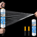 Origuuds Stretch Film, 80 Gauge Stretch Wrap with Handles, Industrial Strength Plastic Wrap for Packing, Pallet Wrap, Moving, Furniture Wrapping, Luggage (Clear/15 Inch x 1000 Feet, 1 Roll)
